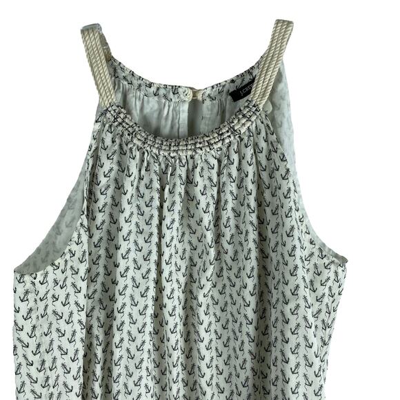 J. Crew Anchor Printed Rope Halter Neck Top Cream Size XS - Picture 3 of 8